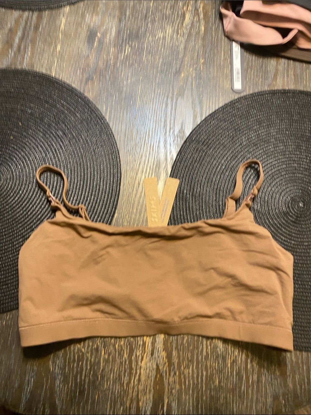 SKIMS Fits everybody maternity nursing Scoop Bralette jasper large NWT